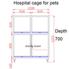 Veterinary Dog Crate with Divider PLVC-A04