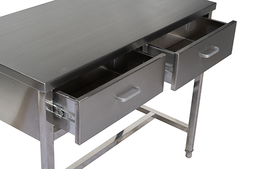 Mobile Stainless Steel Veterinary Examination Table with Drawers PLST-03