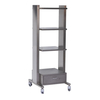 3 Layers Stainless Steel Trolley Pet Cart With Drawer PLST-02