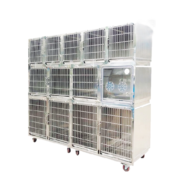 Large 13 Doors Pet Hospital Veterinary Cages PLVC-13