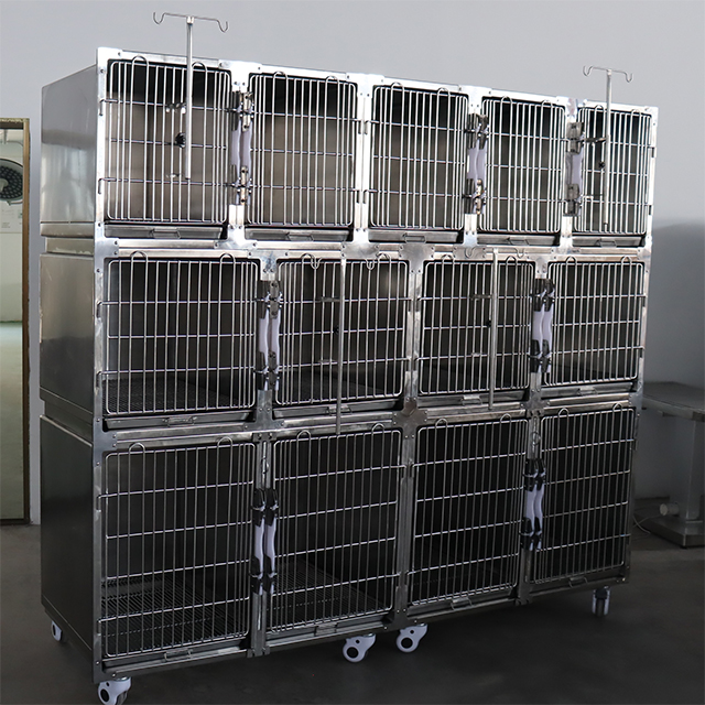 Large 13 Doors Pet Hospital Veterinary Cages PLVC-13