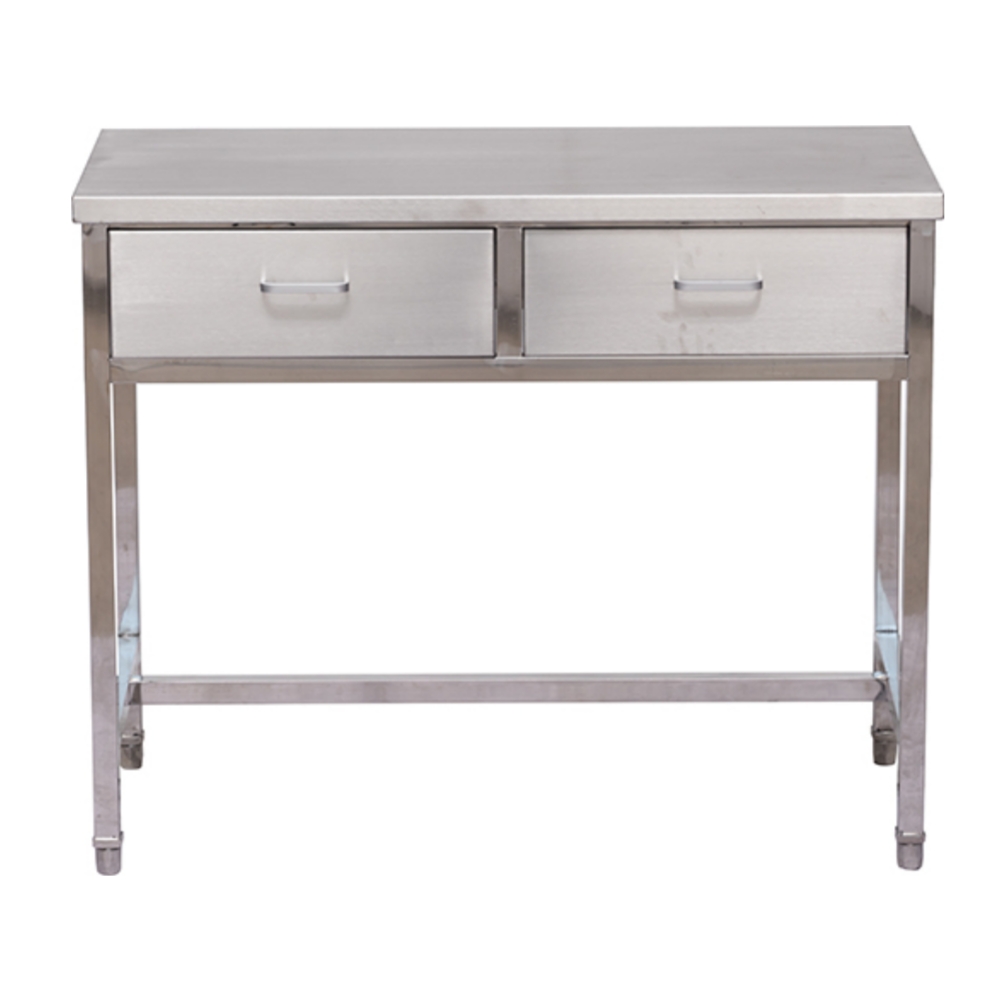 Mobile Stainless Steel Veterinary Examination Table with Drawers PLST-03