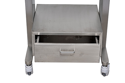 3 Layers Stainless Steel Trolley Pet Cart With Drawer PLST-02