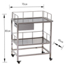 Stainless Steel Veterinary Surgical Instrument Trolley PLST-01