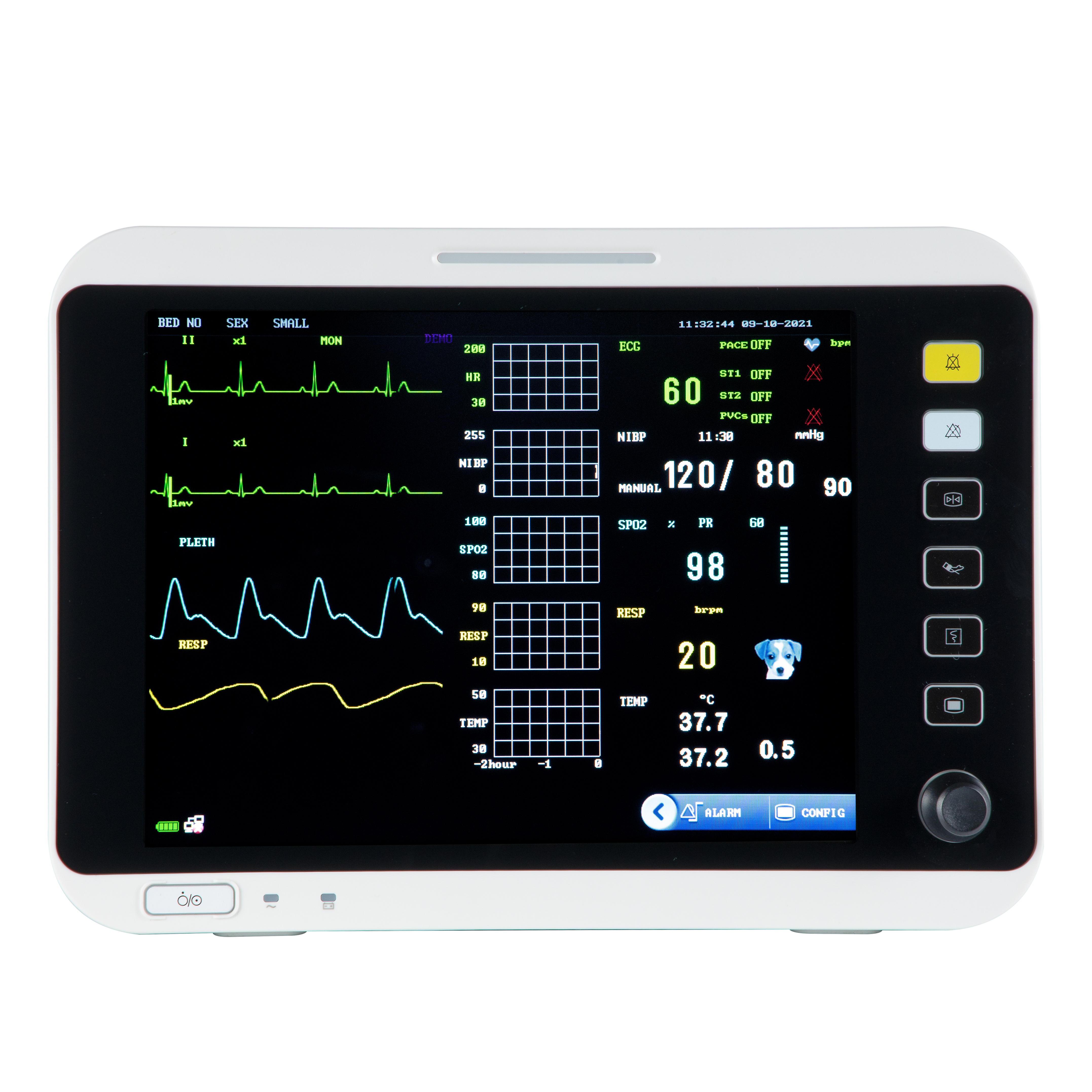 12.1 Inch Portable Vet Multiparameter Monitor VM12B