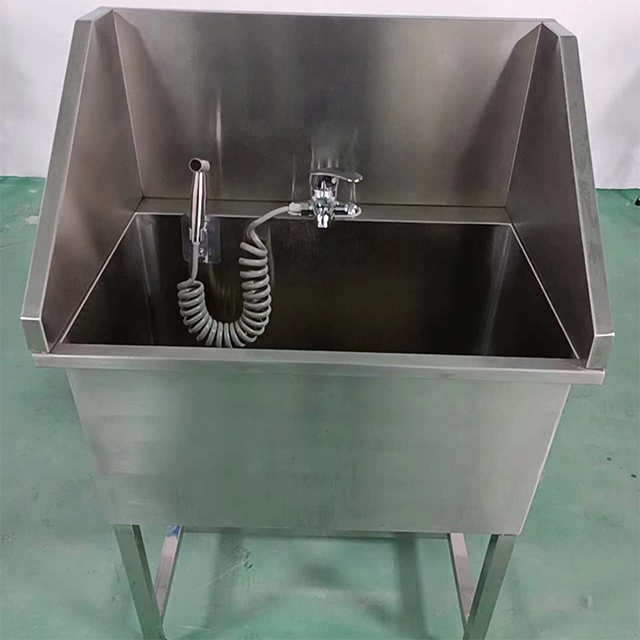 Stainless Steel Dog Wash Basin Large Dog SPA Bathtub PLXYC-02