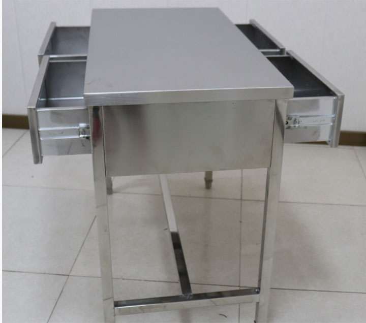 Mobile Stainless Steel Veterinary Examination Table with Drawers PLST-03