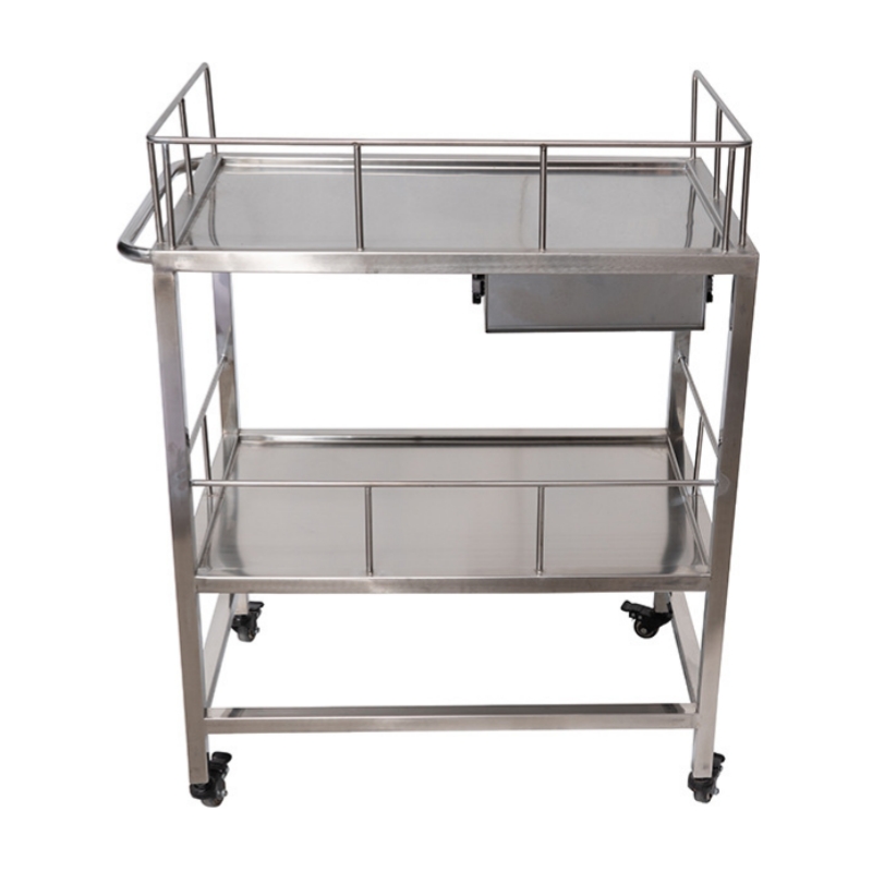 Stainless Steel Veterinary Surgical Instrument Trolley PLST-01