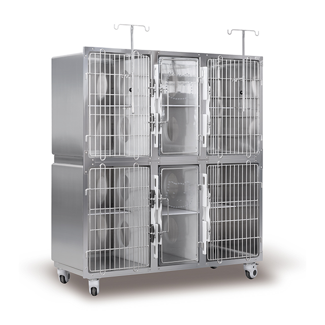 Luxury Stainless Steel Veterinary Dog Cat Cage PLVC-009