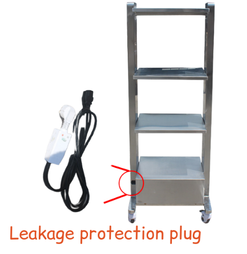 Multi-layer Vet Surgical Cart With Socket For Clinic Hospital PLST-05