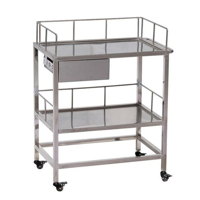 Stainless Steel Veterinary Surgical Instrument Trolley PLST-01