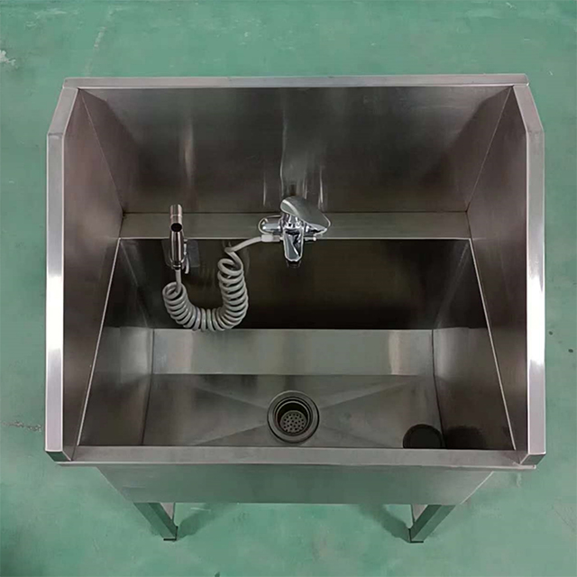 Stainless Steel Dog Wash Basin Large Dog SPA Bathtub PLXYC-02