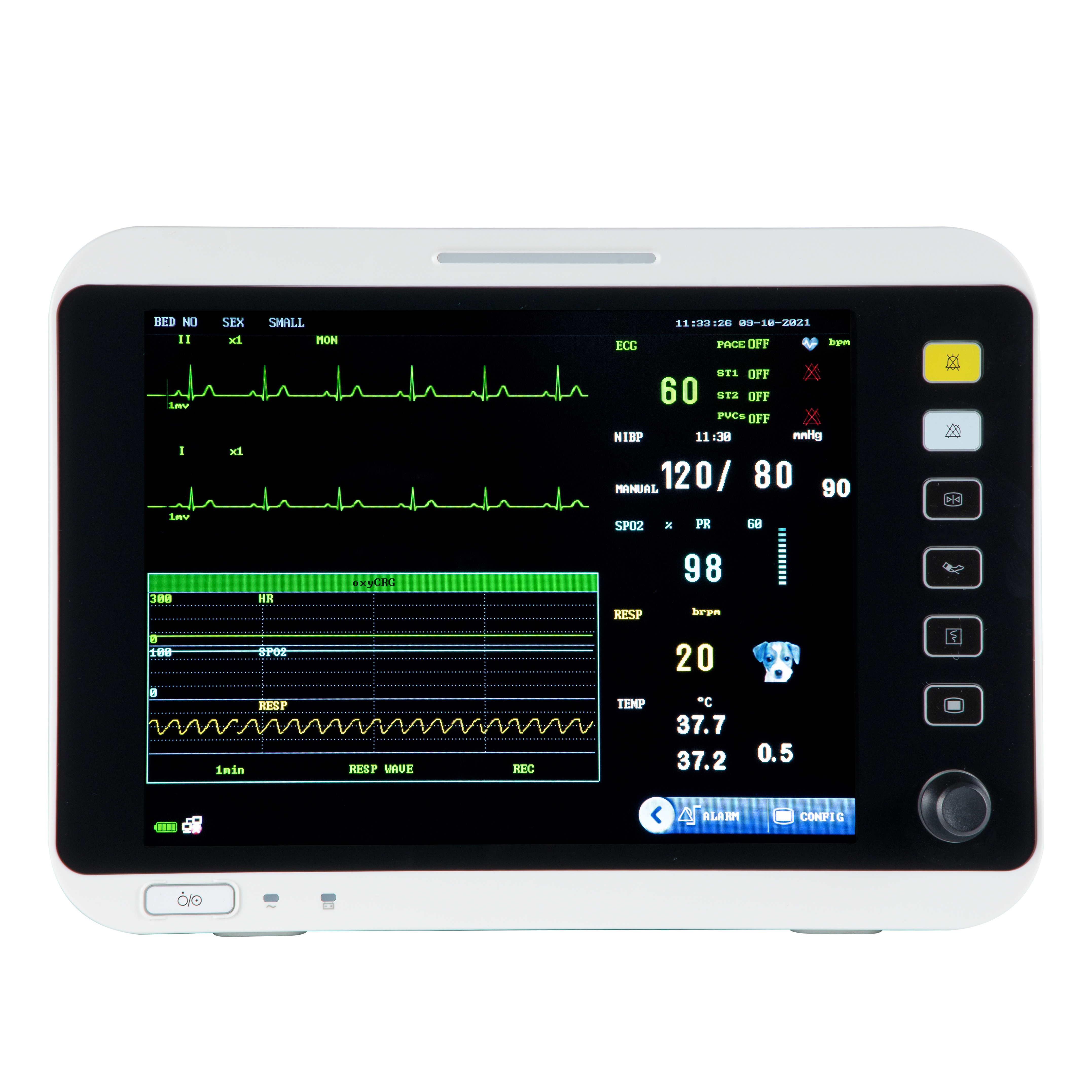 12.1 Inch Portable Vet Multiparameter Monitor VM12B